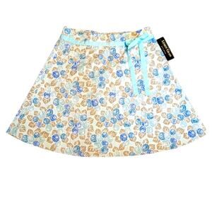 LEMON GRASS STUDIOS Green Blue Floral Skirt 16
